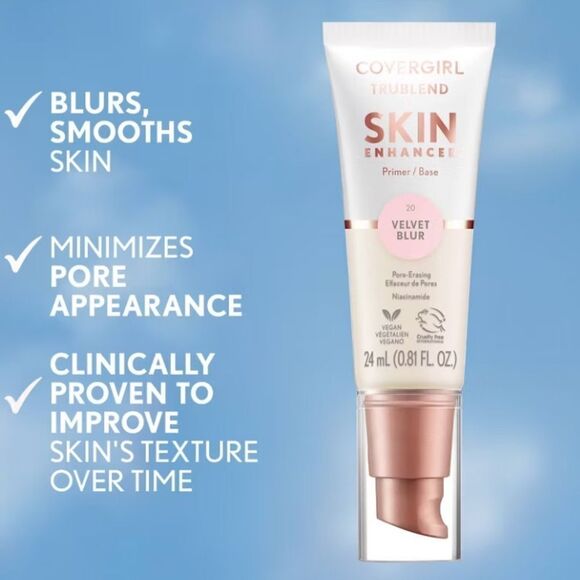 🦋 COVERGIRL TruBlend Skin Enhancer Primer Velvet Blur New FullSz - Picture 6 of 8